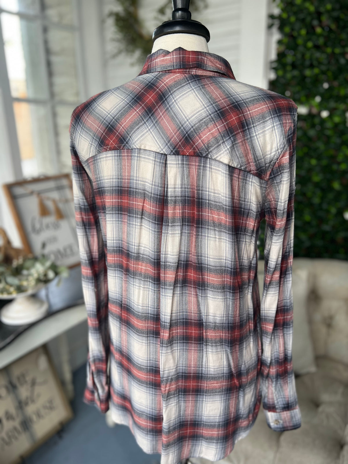 Navy/Red Flannel