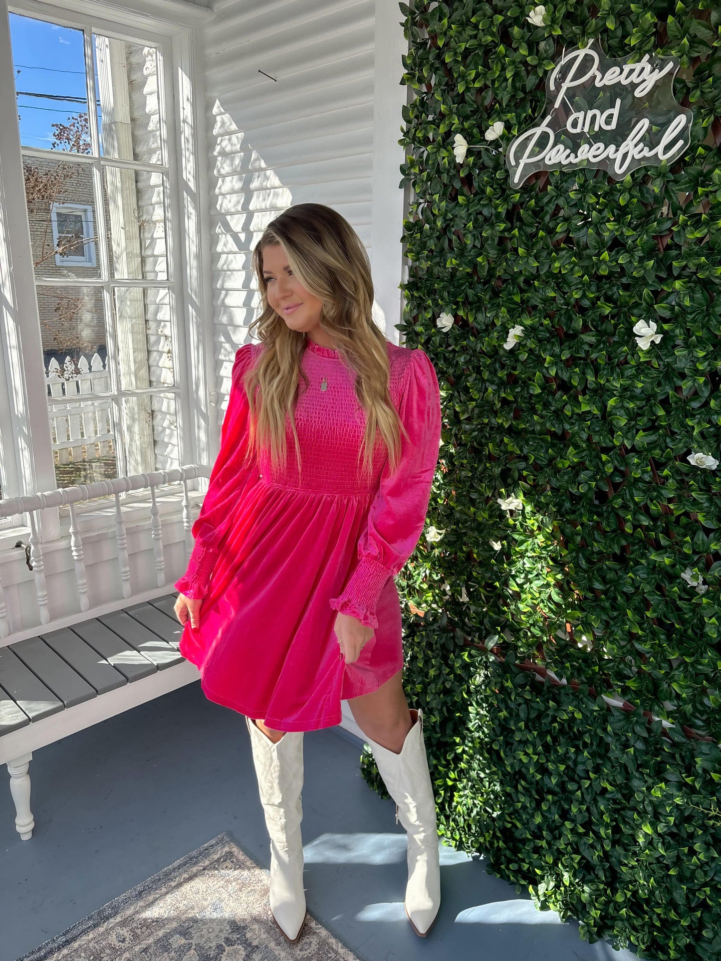 Pink Velvet Dress