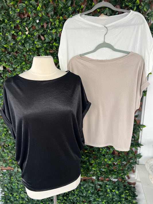 Cuff Sleeve Basic Blouse