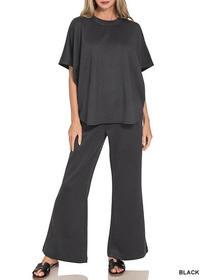 Scuba Curved Hem Top Set