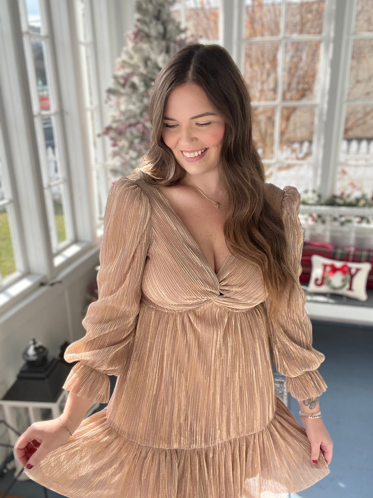 Rose Gold Shimmer Dress