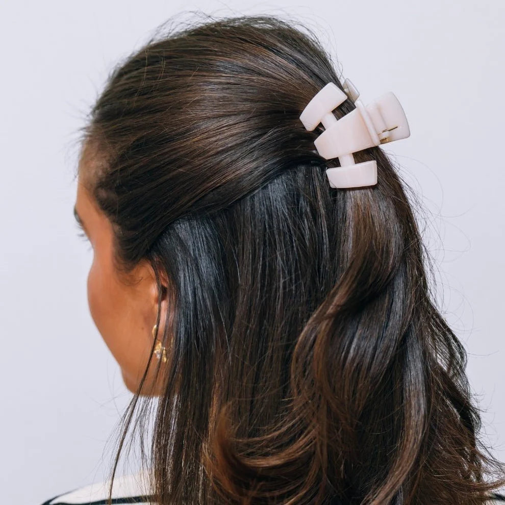 Classic Almond Beige Claw Clip