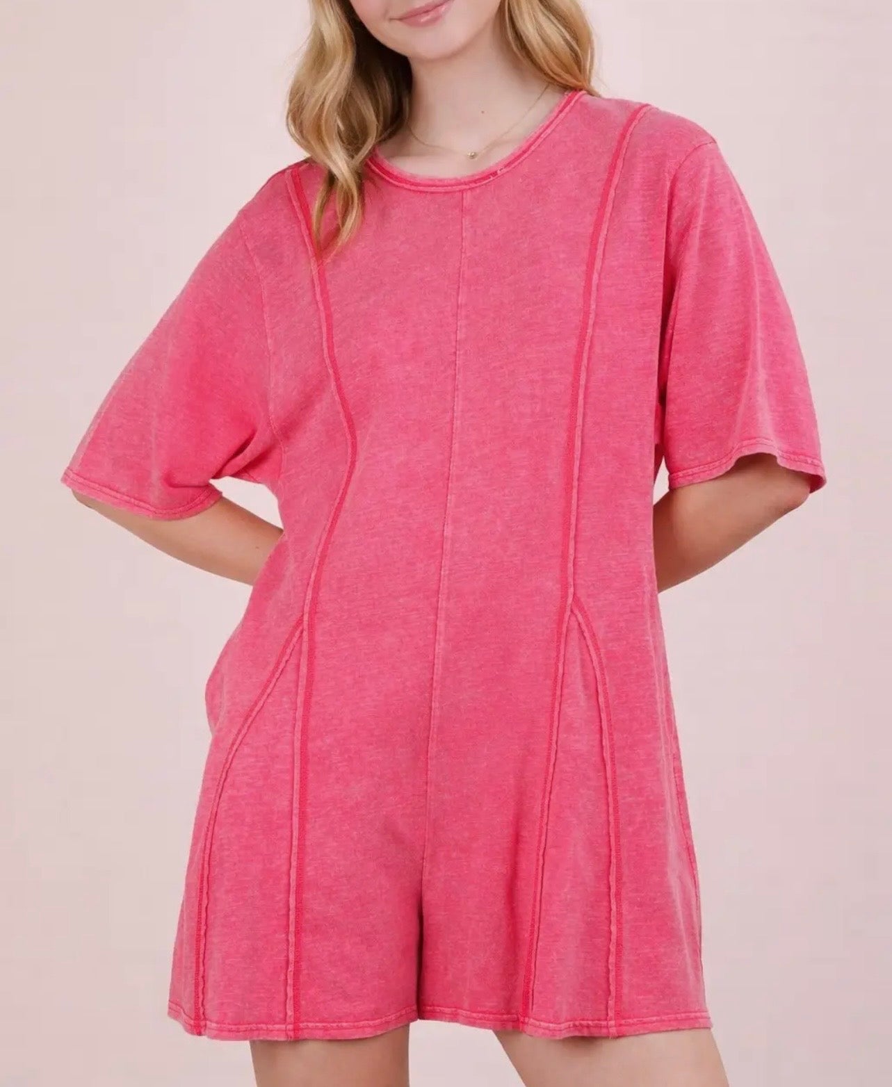 Mineral Wash Flowy Romper