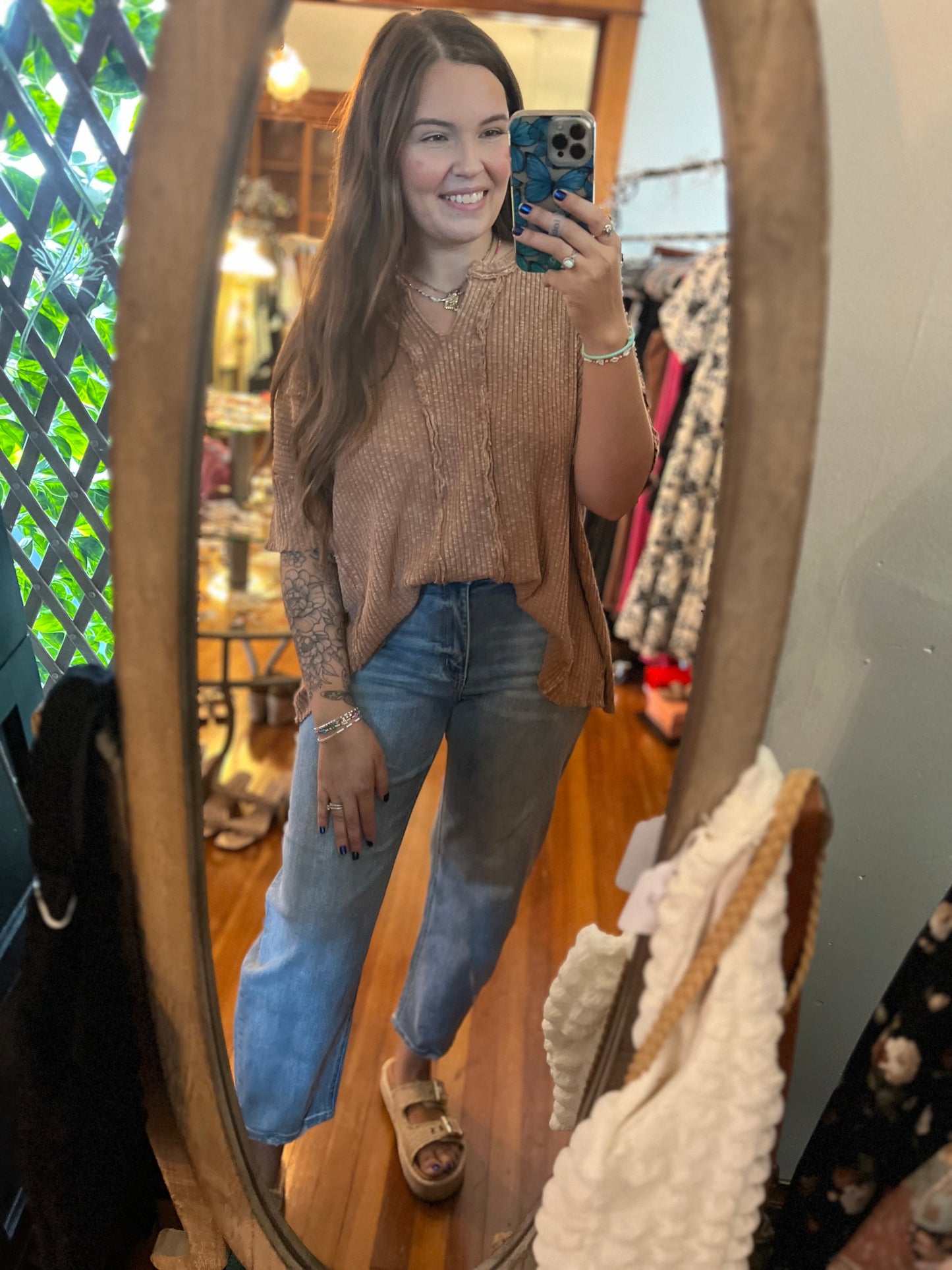 Raw Hem Top