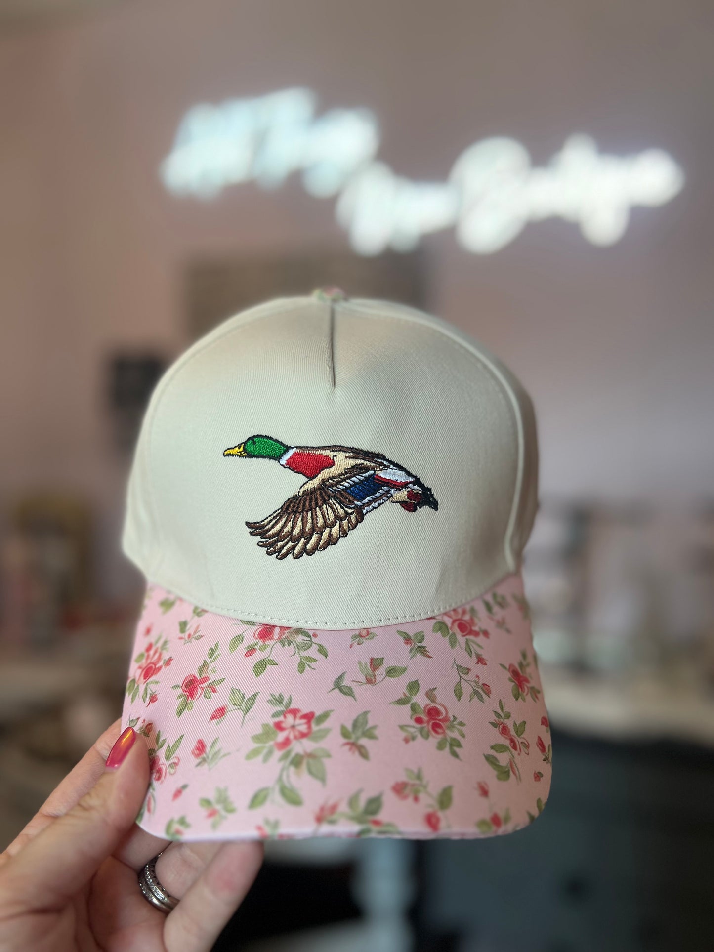 Floral Mallard Hat