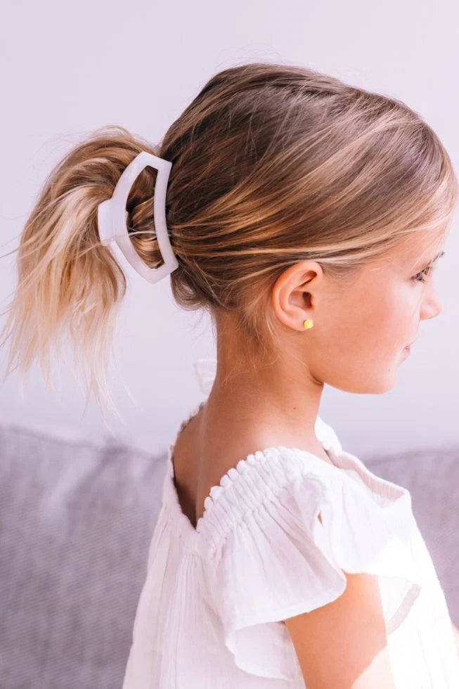 Open Coconut White Hair Clip