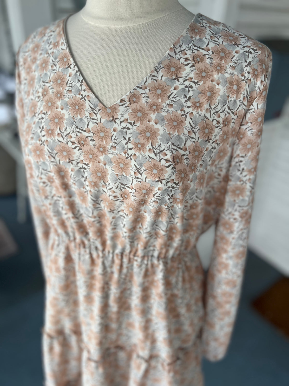 Desert Taupe Floral Dress