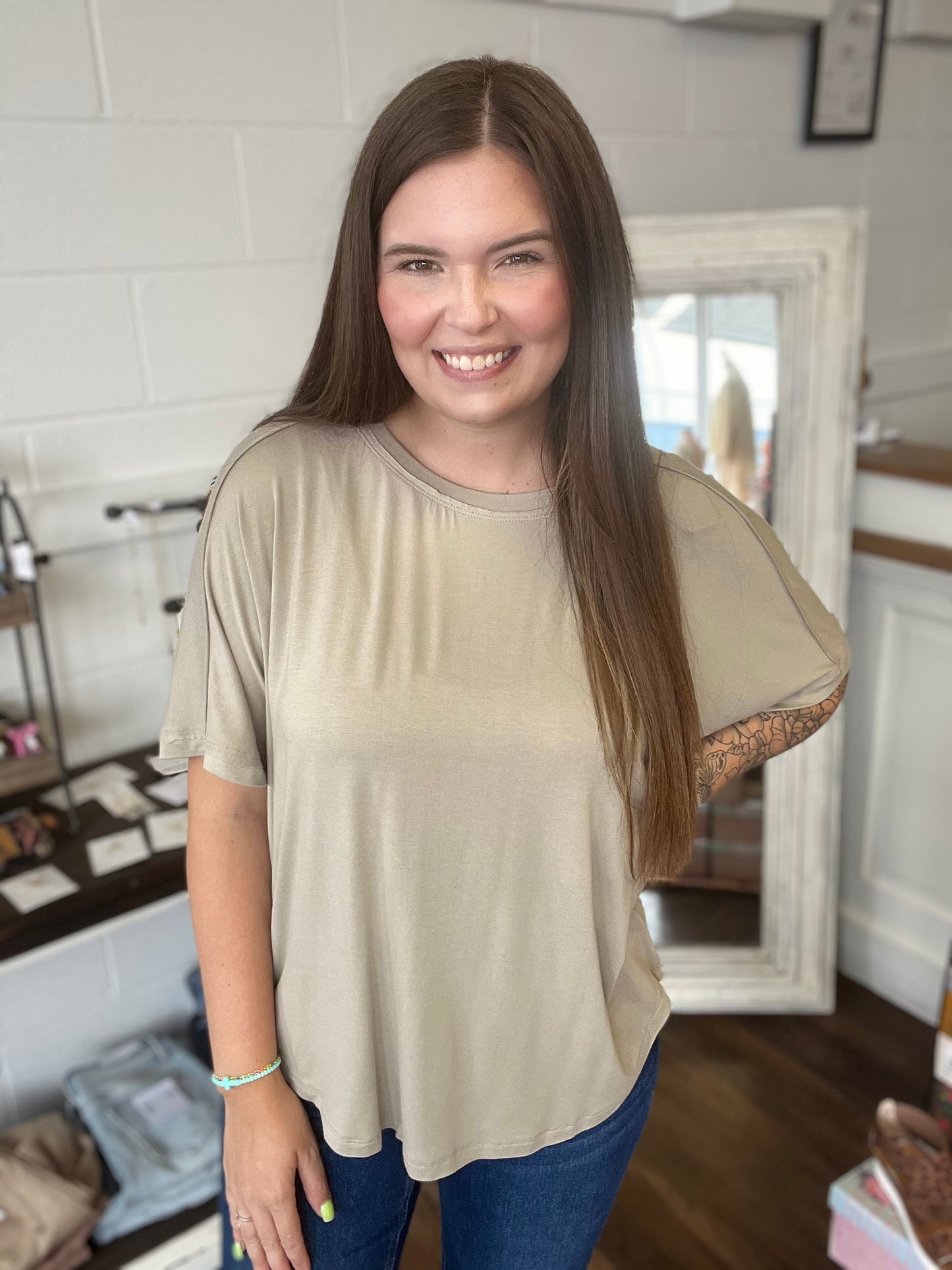 Oversized SS Dolman Top