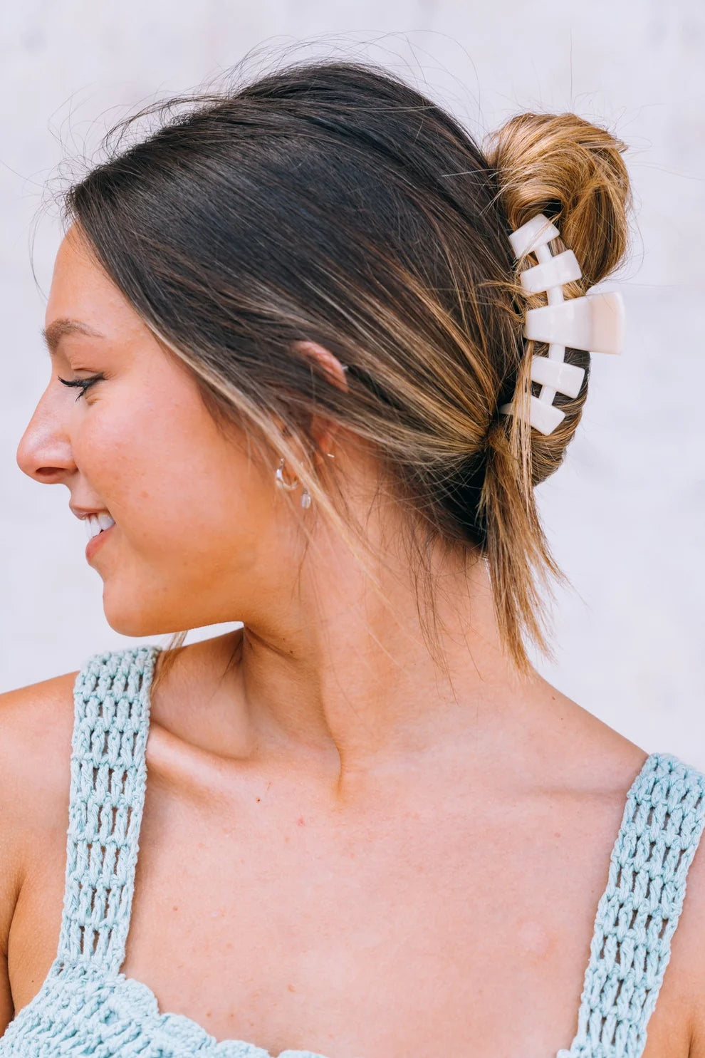 Classic Almond Beige Claw Clip