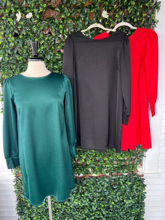 Scoop Back LS Dress