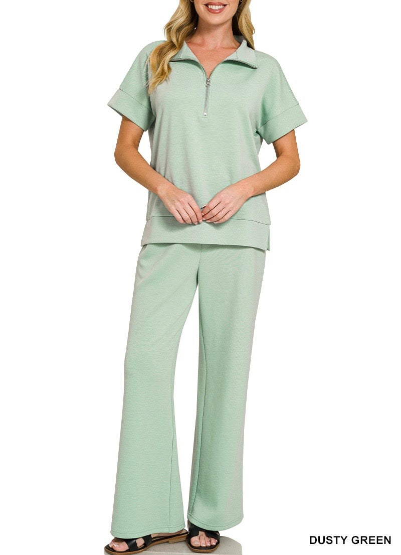 Scuba Half Zip SS Set