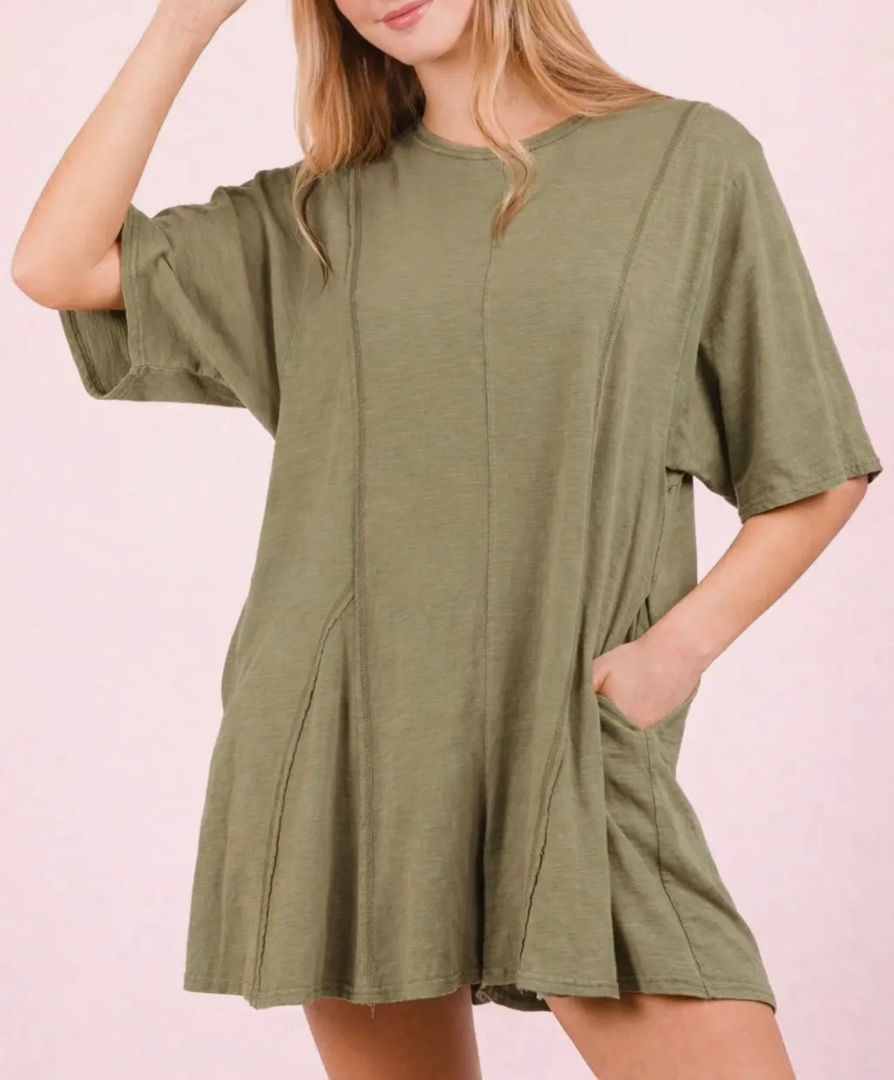 Mineral Wash Flowy Romper