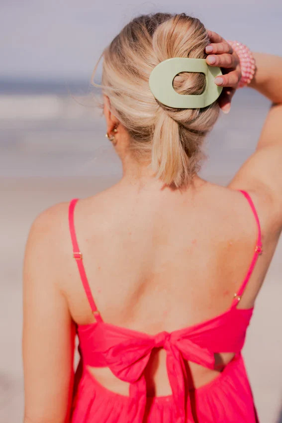 Aloe, there! Flat Round Hair Clip