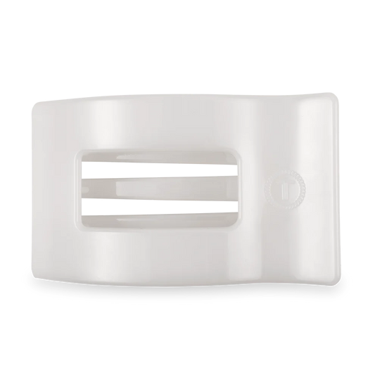 Coconut White Flat Rectangle Hair Clip