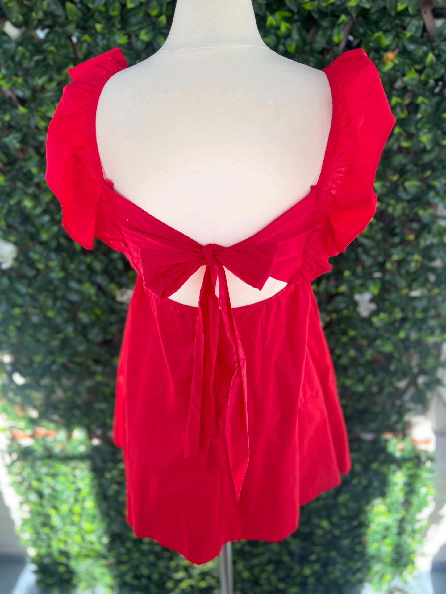 Red Vneck Dress