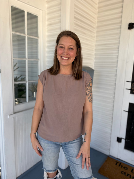 Sleeveless Airflow Woven Top