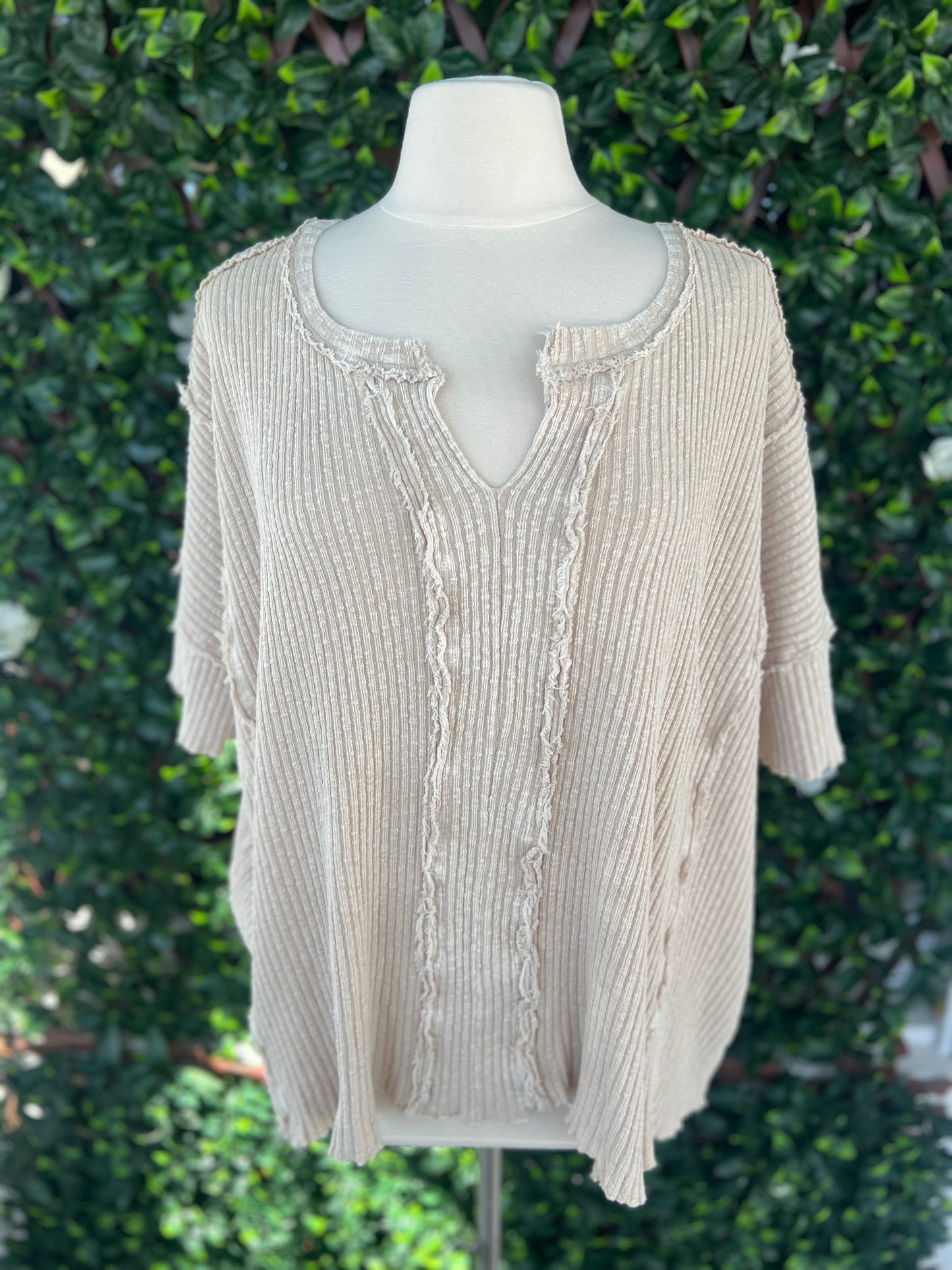 Raw Hem Top