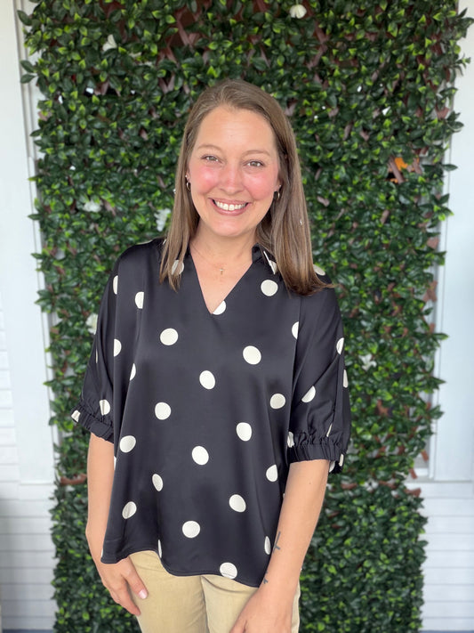 Polka Dot SS Blouse