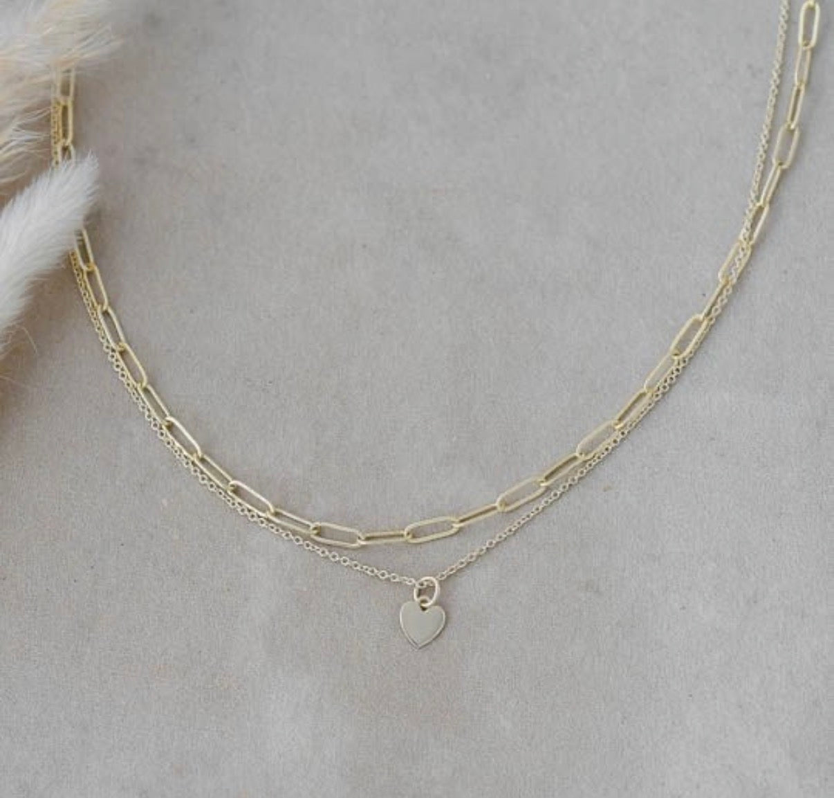 Paper Clip Heart Necklace