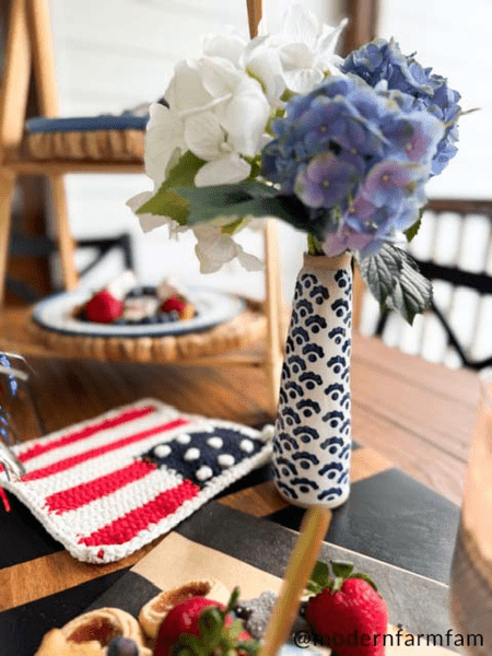 Americana Crochet Pot Holder