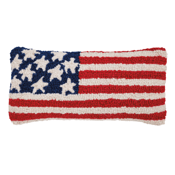 Flag Hook Wool Mini Pillow