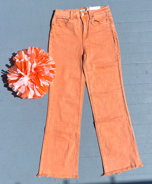 Orange Denim Pants