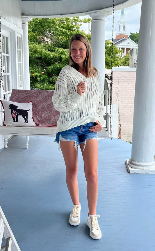 Crochet Hooded Pullover