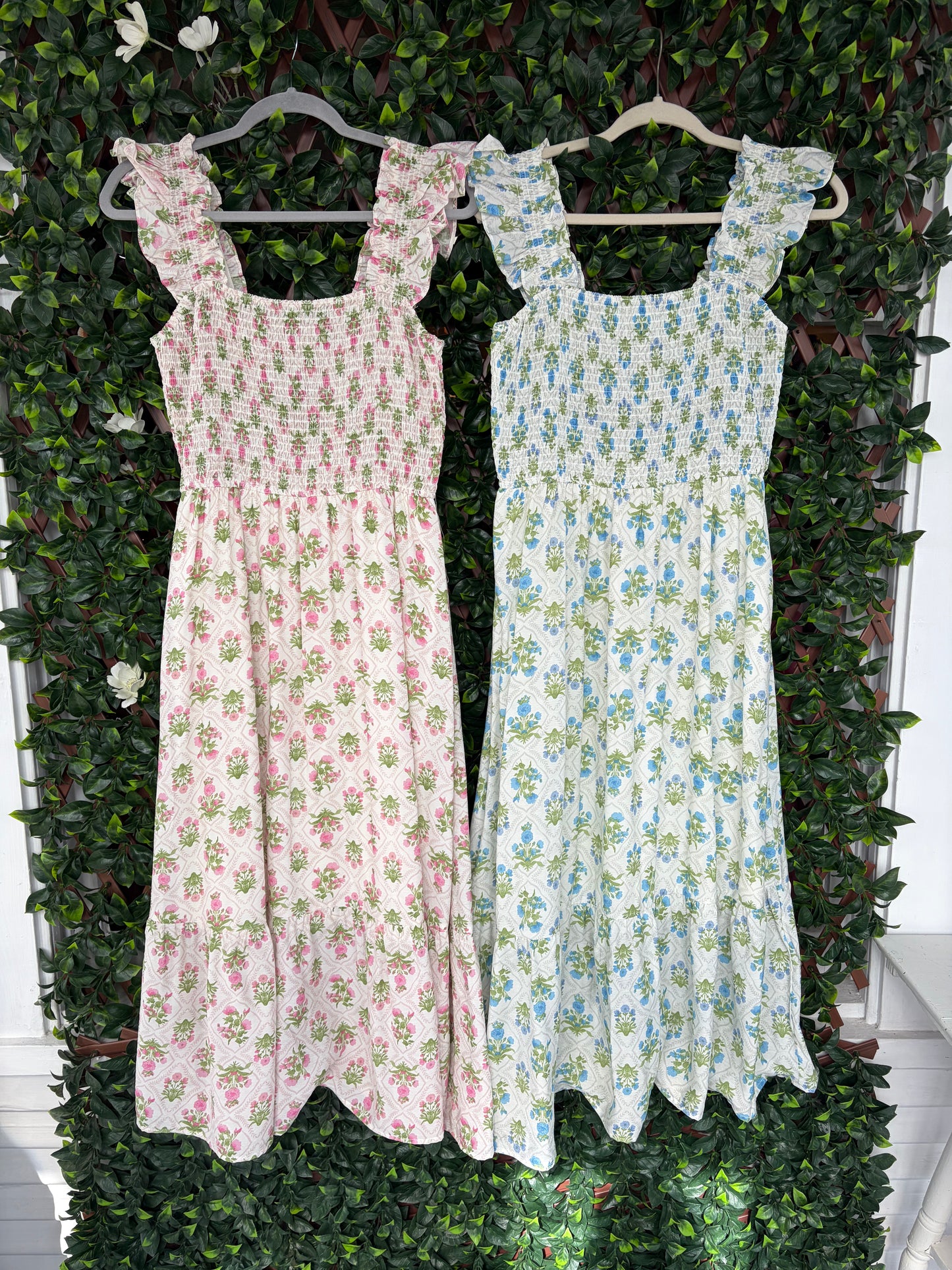 Floral Tile Pattern Midi