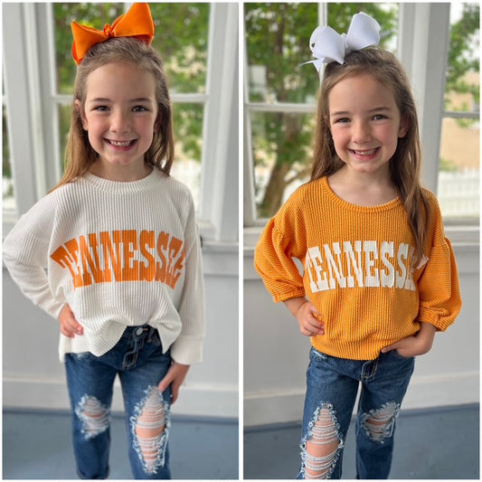 Kids Oversized Ribbed Top