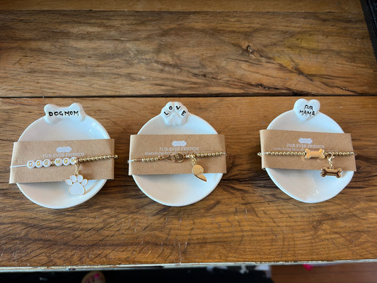 Trinket Dish, Bracelet with Matching Collar Charm