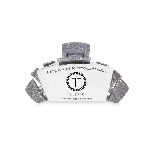 Classic Silver Glitter Hair Clip