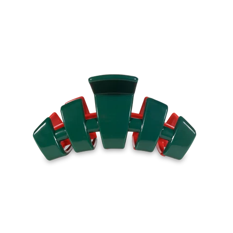Classic Red and Green Claw Clip