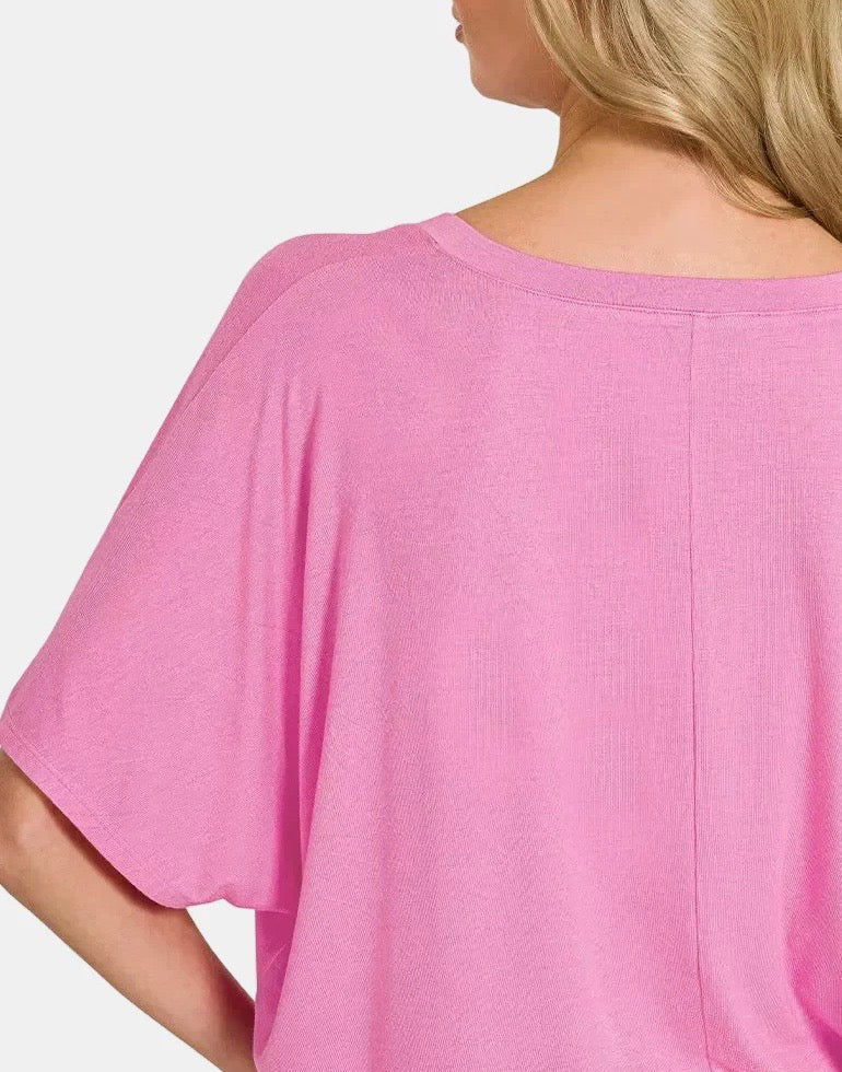 V-Neck Oversized Top Set