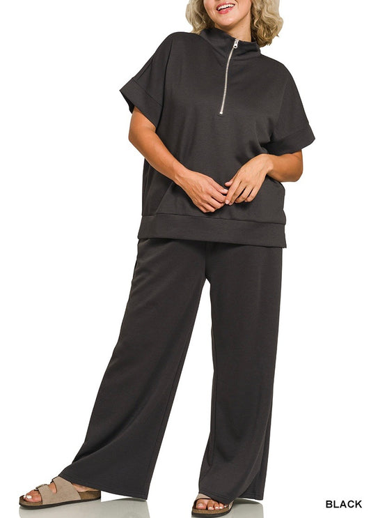 Plus Scuba Half Zip Set