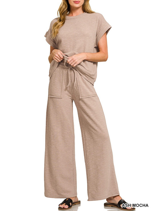 Washed Slub SS Tee Set