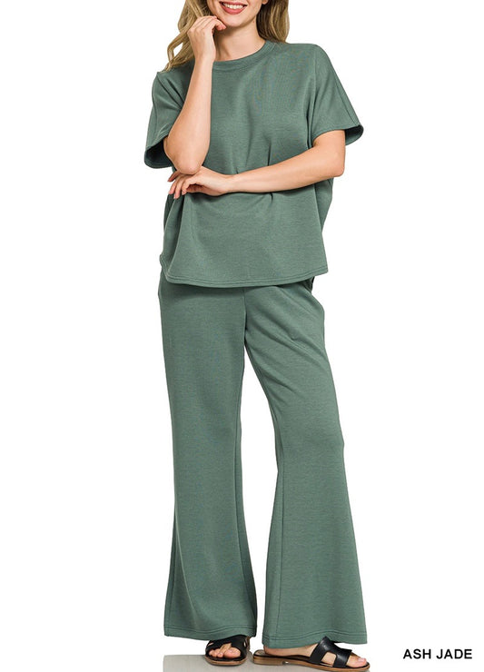 Scuba Curved Hem Top Set