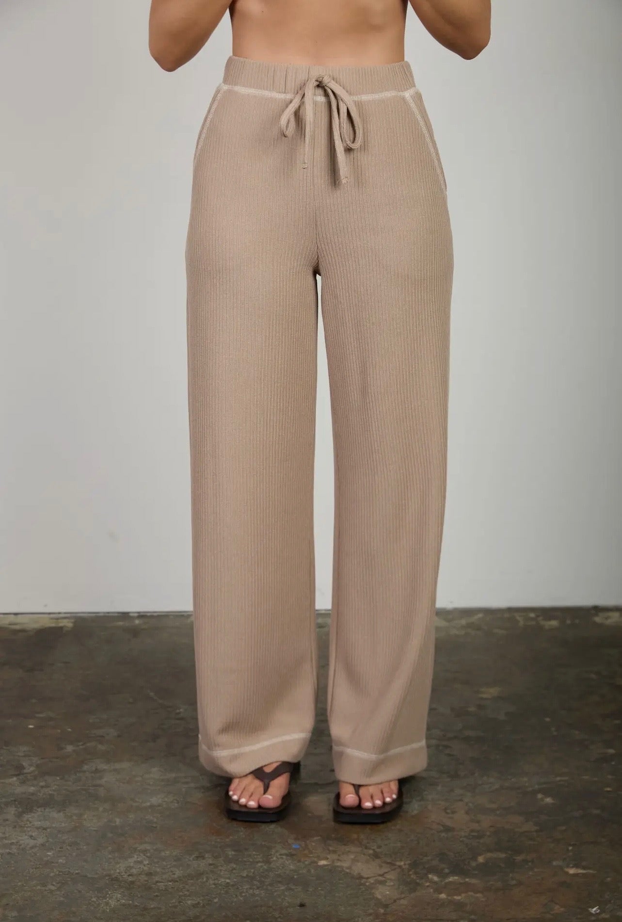 Ribbed Button Detail Lounge Set