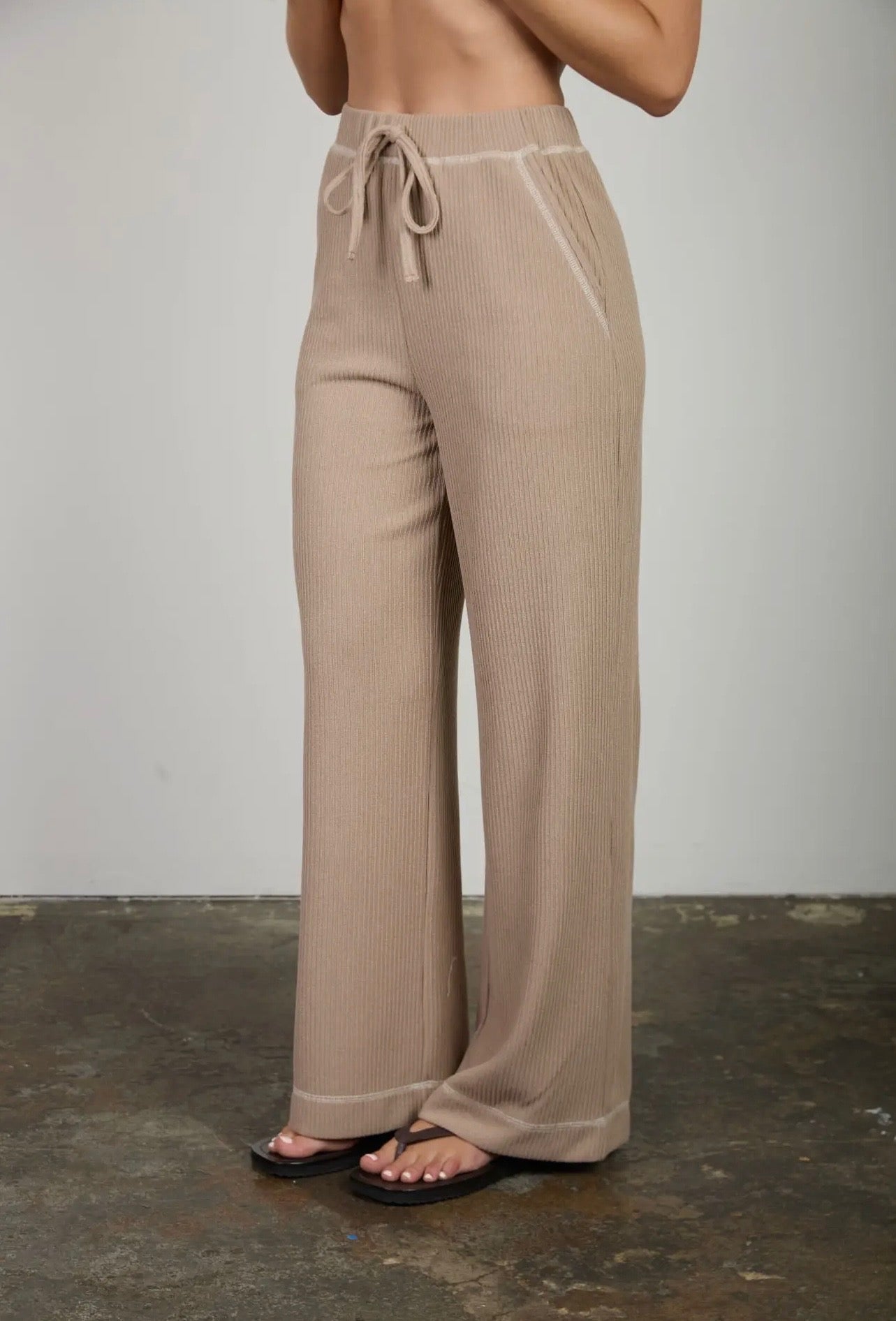Ribbed Button Detail Lounge Set