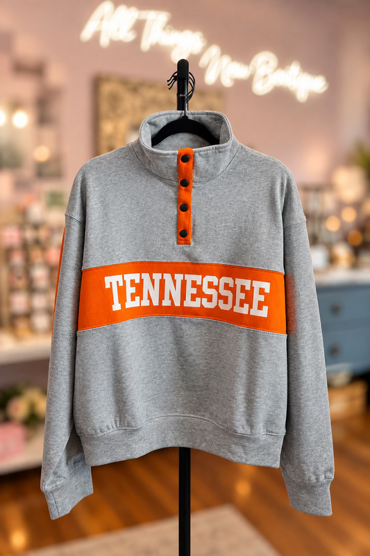 TENNESSEE Half-Snap Colorblock Pullover