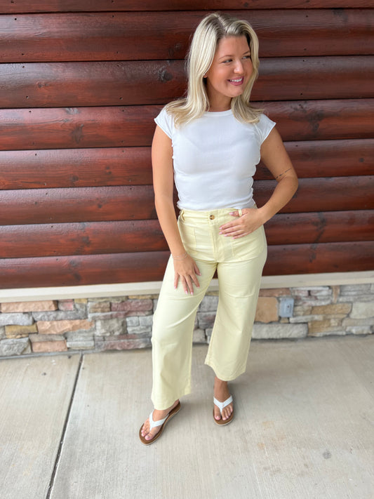 Ankle Cropped Stretchy Summer Pants