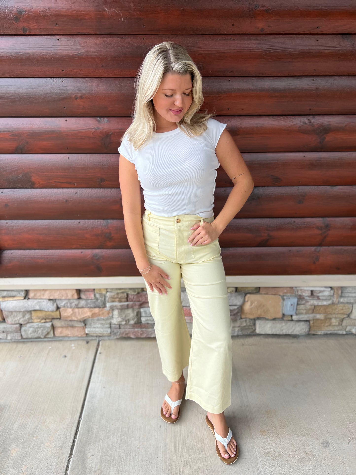 Ankle Cropped Stretchy Summer Pants