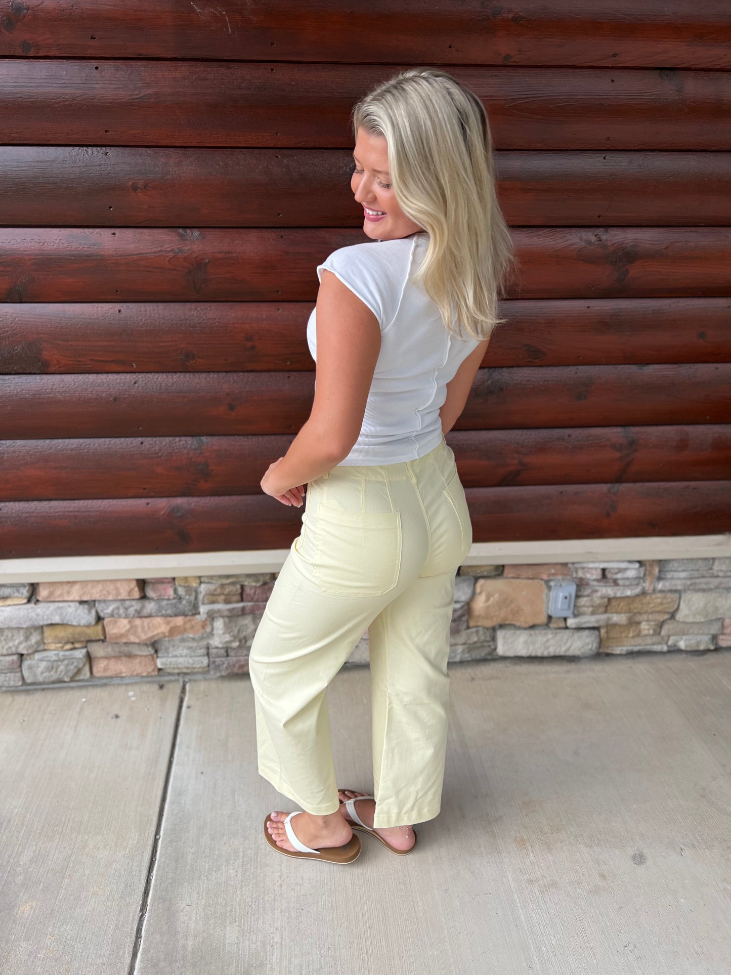 Ankle Cropped Stretchy Summer Pants