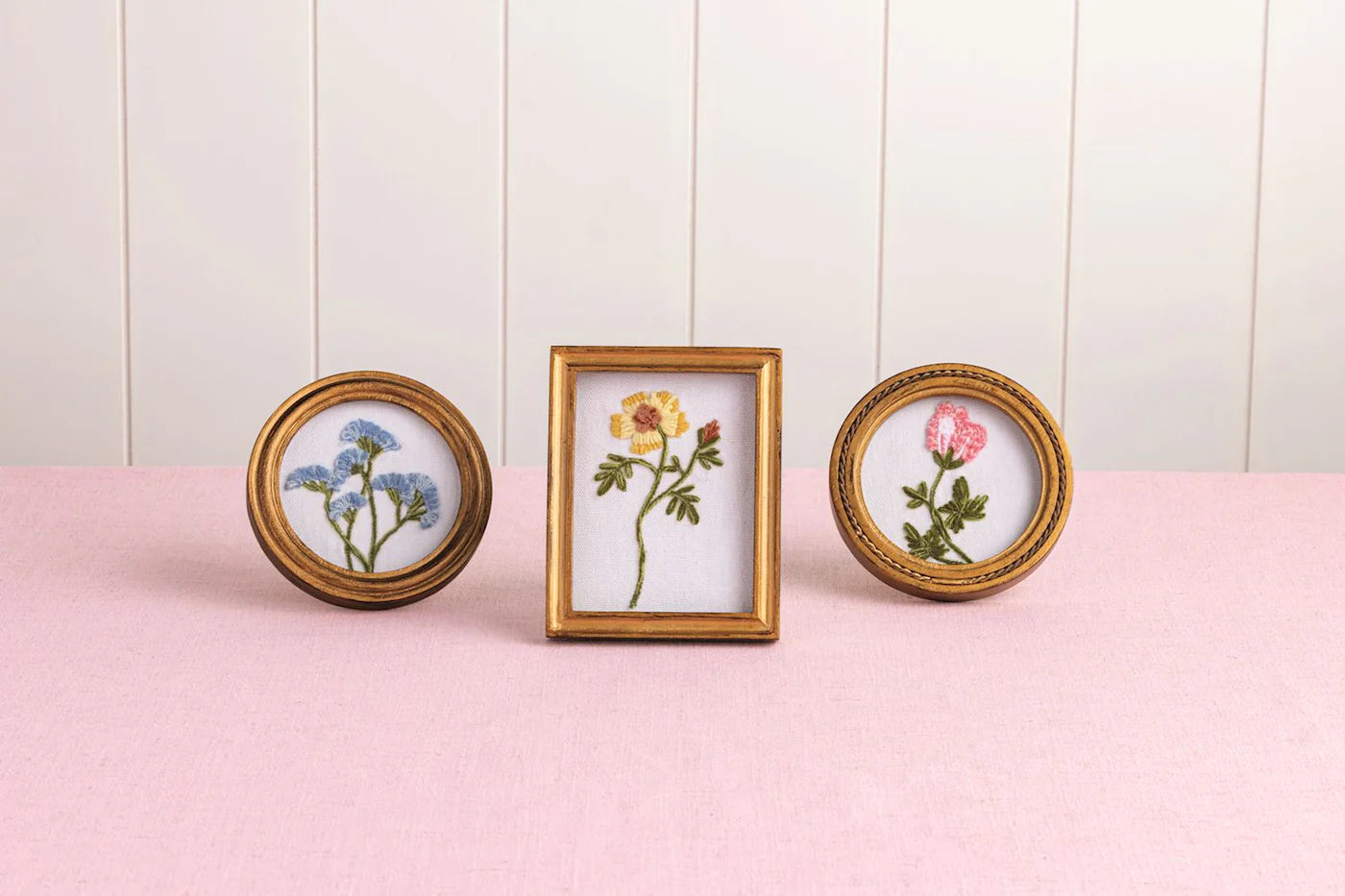 Embroidered Floral Art Frame