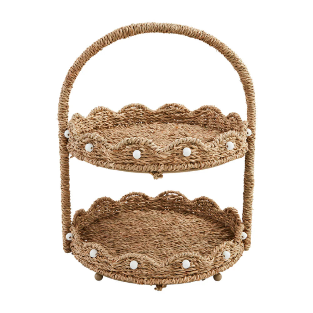 Scalloped Woven Tiered Server