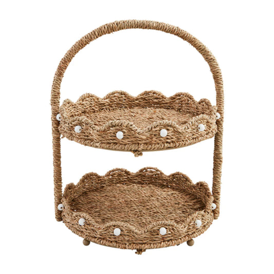 Scalloped Woven Tiered Server