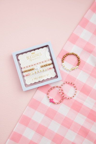 White Cross Beaded Bracelets
