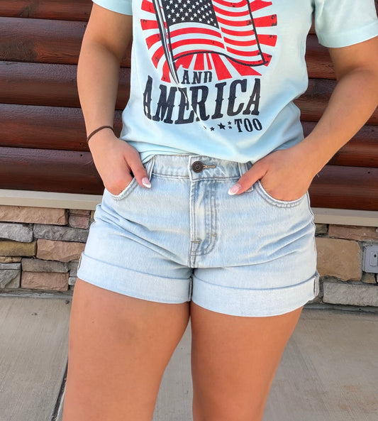 Cuffed Hem Relaxed Shorts