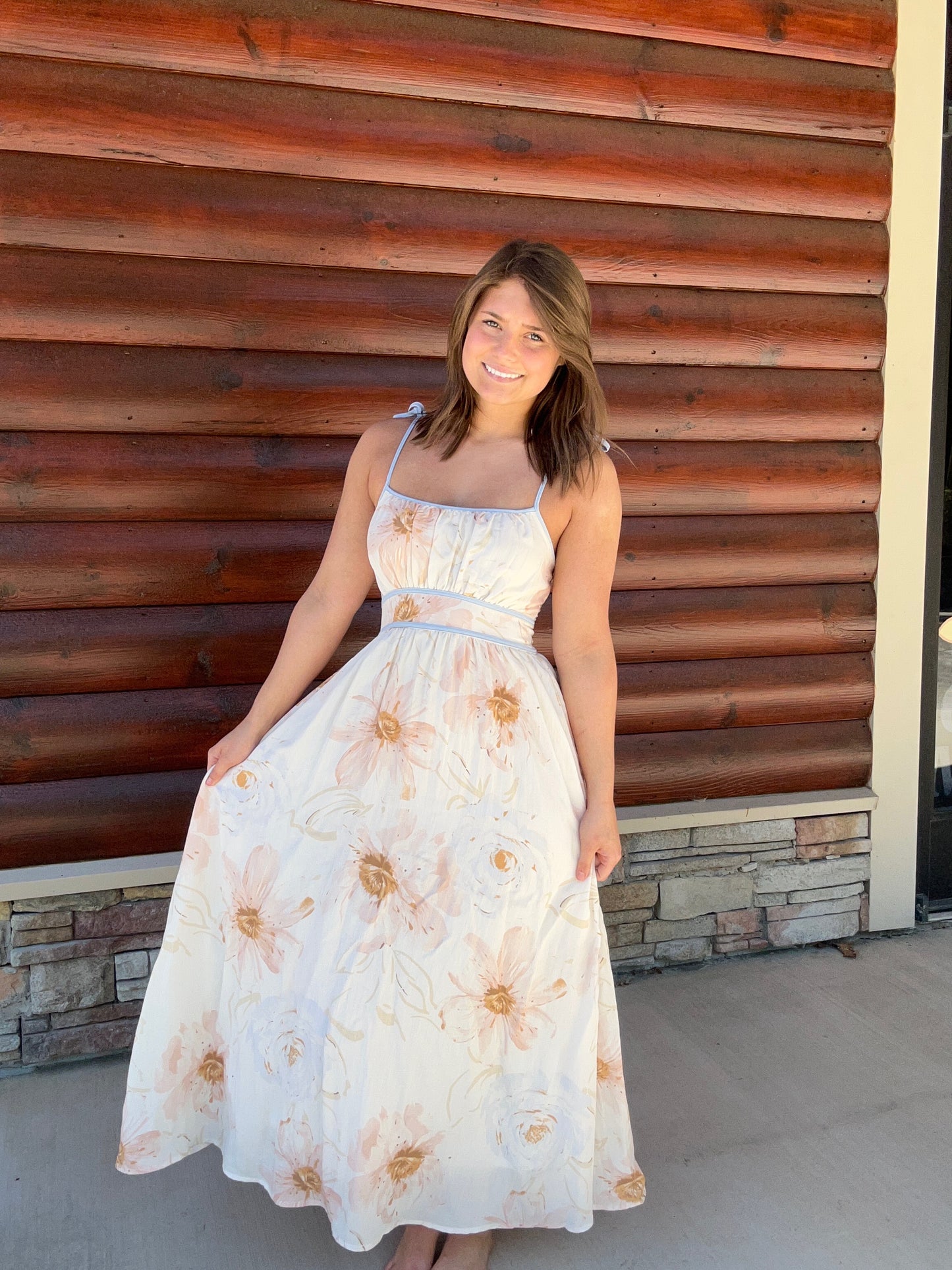 Watercolor Floral Midi