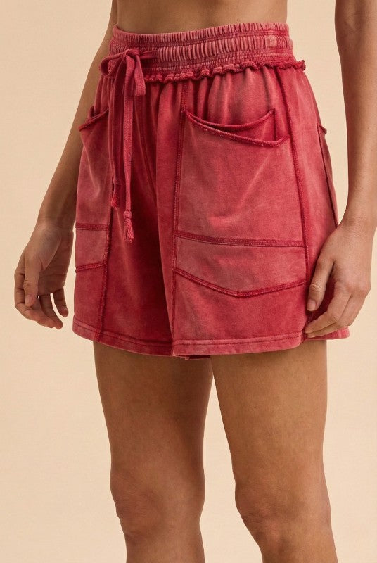 Mineral Wash Utility French Terry Shorts