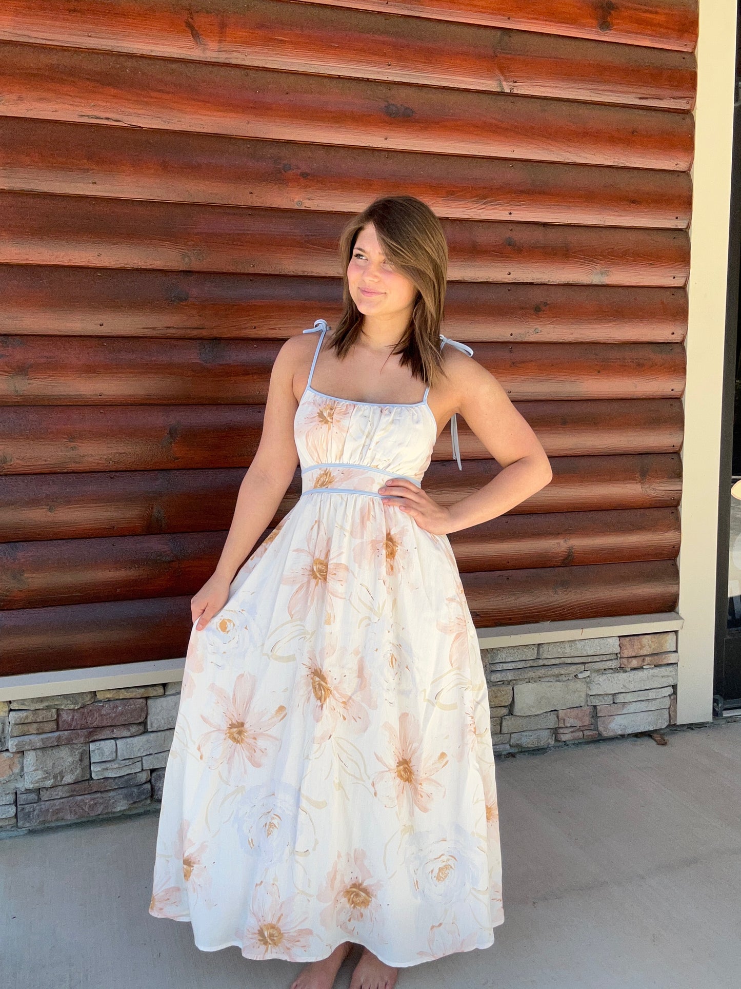 Watercolor Floral Midi